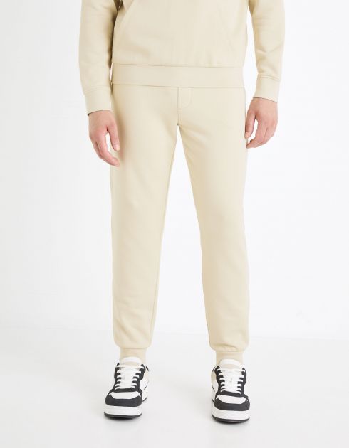 Pantalon de jogging 100% coton - beige