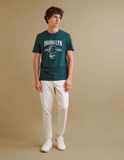 Pantalon forme jogging - blanc