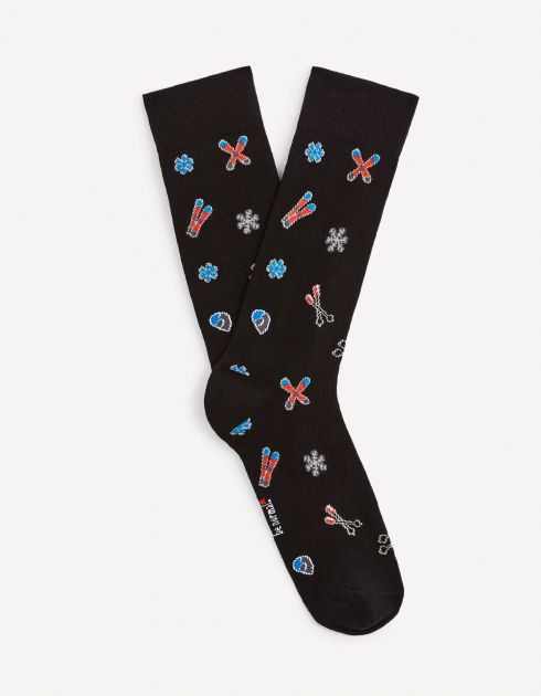 Chaussettes hautes coton - noir
