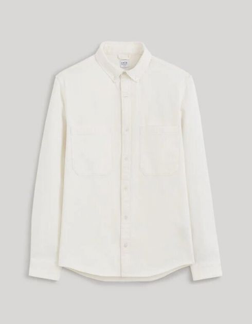 Chemise regular 100% coton - blanc