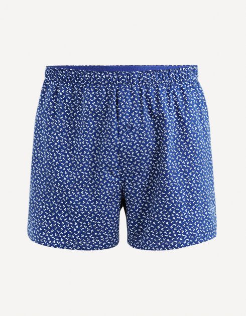 Caleçon 100% coton - bleu