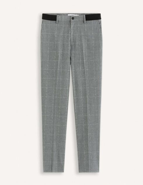 Pantalon 24h à carreaux - gris