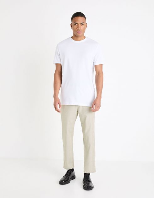 Pantalon taille élastiquée - beige