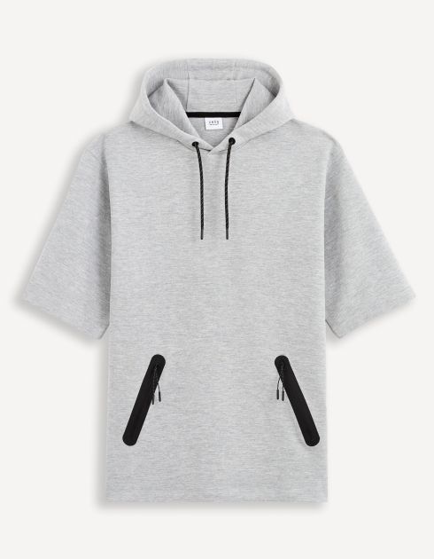 Sweat à capuche oversize - gris