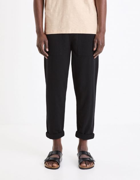 Pantalon jogger en coton - noir