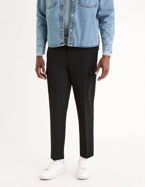 Pantalon cargo 24h coton stretch - noir