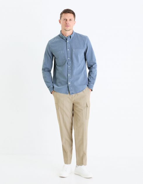 Pantalon cargo 24h coton stretch - beige