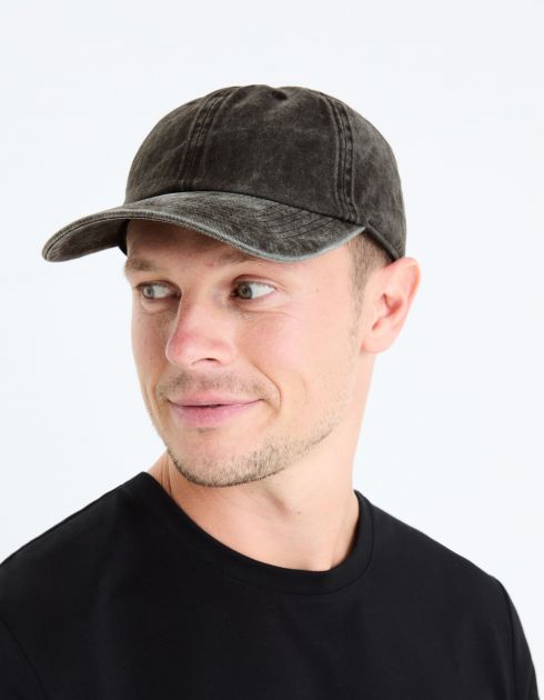 Casquette 100% coton lavé - noir