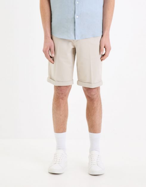 Bermuda 24h coton stretch - beige