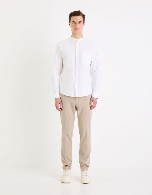 Chemise regular en coton - blanc