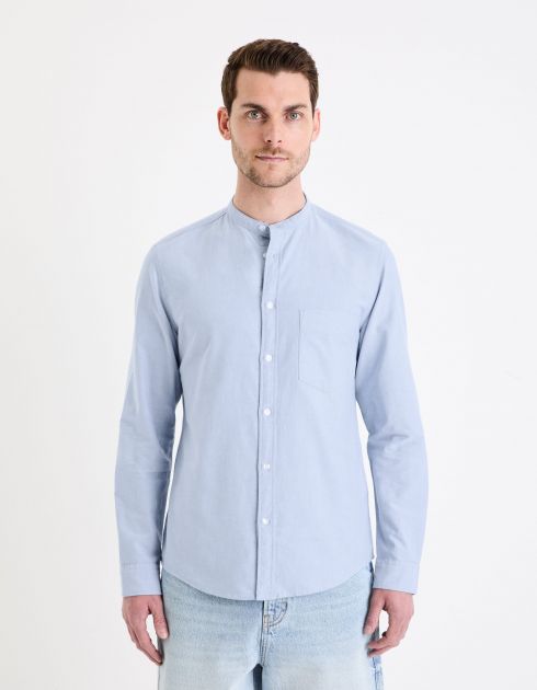 Chemise regular en coton - bleu clair