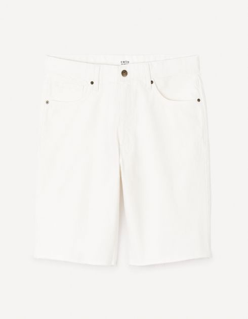 Bermuda en jean - blanc
