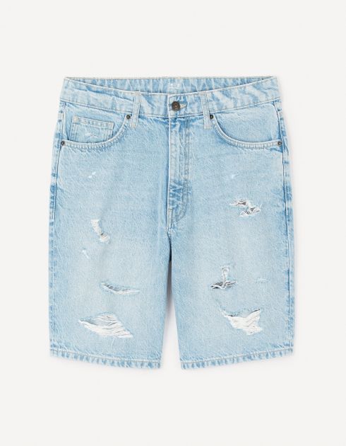 Bermuda en jean - bleu clair
