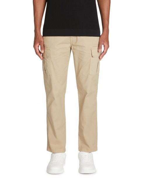 Pantalon cargo straight - beige