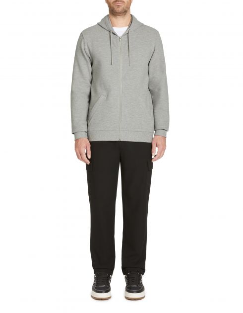 Sweat à capuche en coton mélangé - gris
