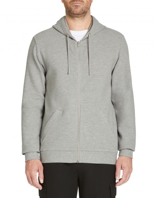 Sweat à capuche en coton mélangé - gris