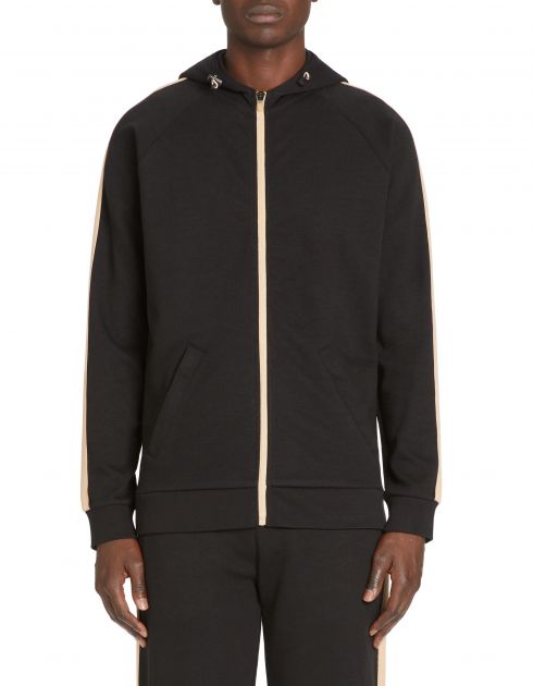 Sweat à capuche en coton mélangé - noir