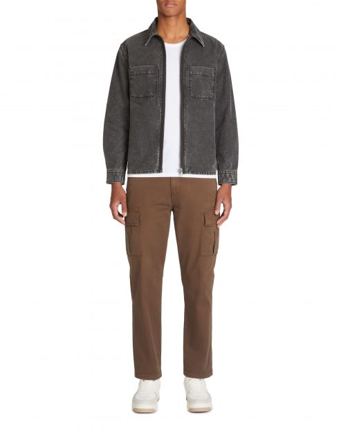 Surchemise overshirt en coton - gris chiné