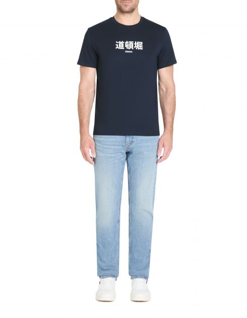 T-shirt col rond 100% coton - marine