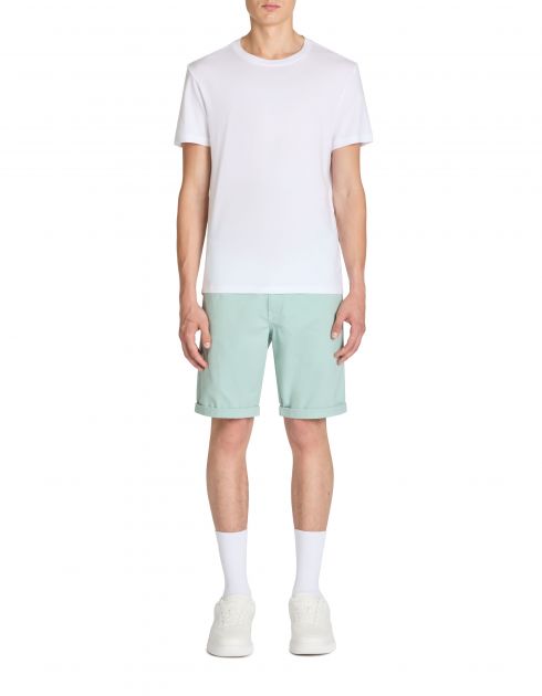 T-shirt col rond stretch - blanc