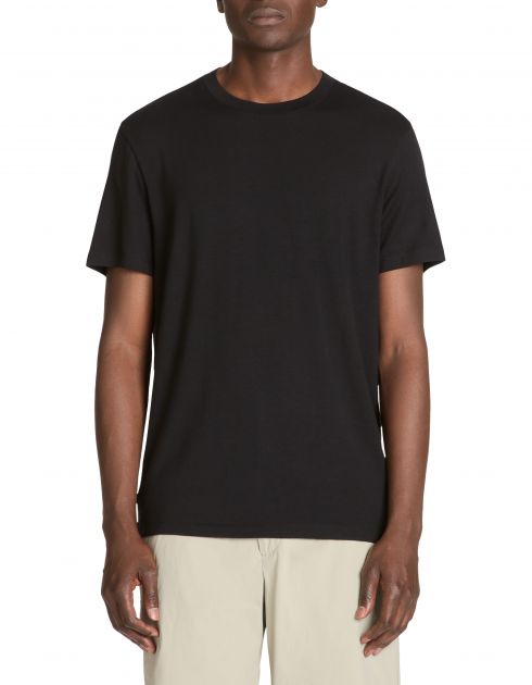 T-shirt col rond stretch - noir