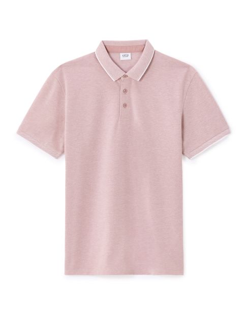Polo regular coton mélangé - rose