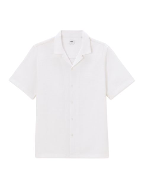 Chemisette regular slubbés 100% coton - blanc