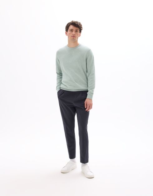 Pantalon 24H seersucker - marine