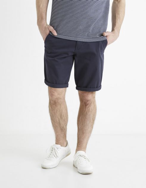 Bermuda poches chino en coton stretch