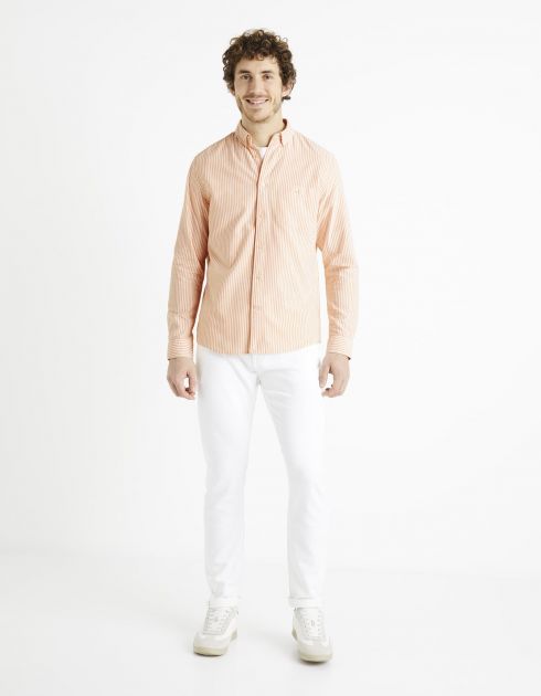 Chemise regular oxford 100% coton - orange