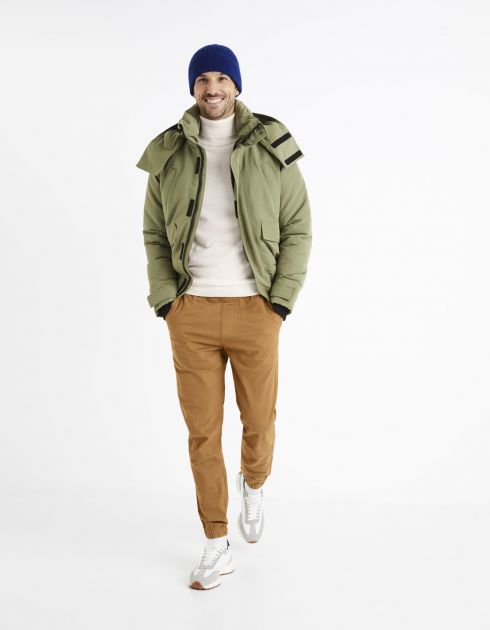 Blouson grand froid à capuche - kaki