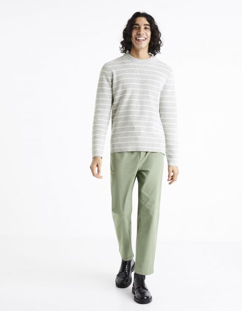 Pantalon chino relax - vert