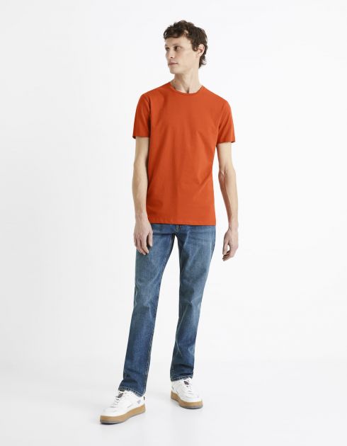 Essentiel - Le T-shirt slim terracotta