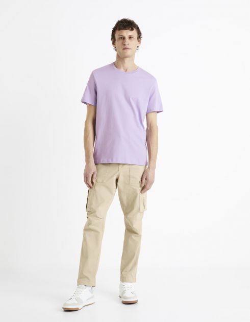 Essentiel - le T-shirt regular 100% coton - violet