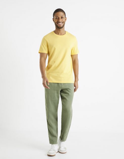 Essentiel - le T-shirt regular 100% coton - jaune