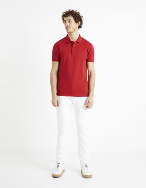 Polo piqué 100% coton - rouge