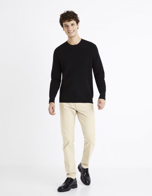 Pantalon chino slim twill stretch - beige