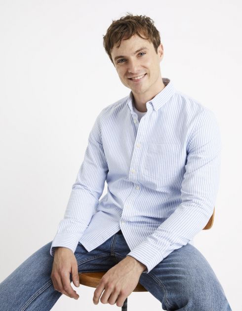 Chemise regular oxford 100% coton - bleu