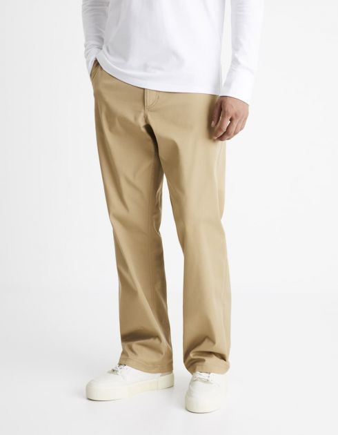 Pantalon chino loose - beige