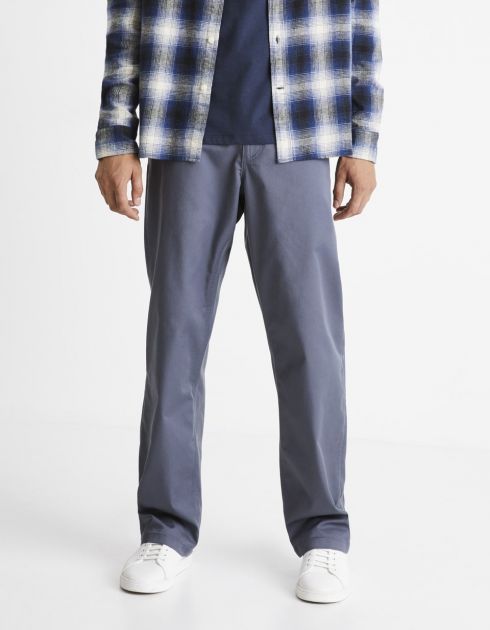 Pantalon chino loose - bleu