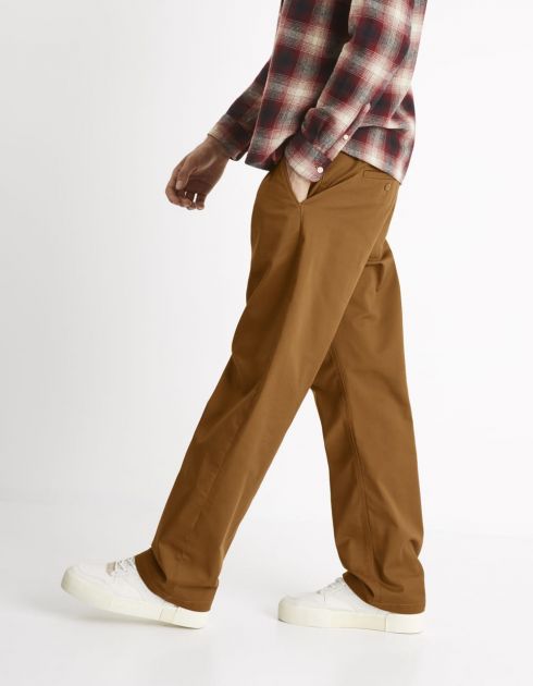 Pantalon chino loose - camel