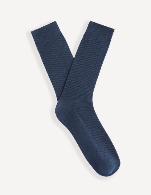 Chaussettes hautes coton piqué mélangé