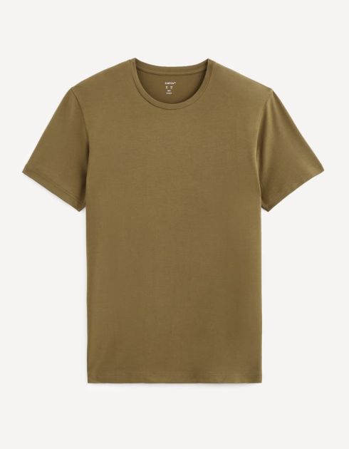 T-shirt col rond coton stretch