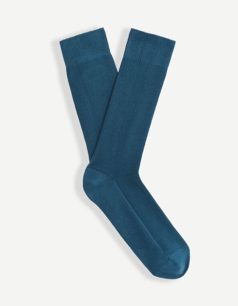 Chaussettes hautes coton piqué mélangé