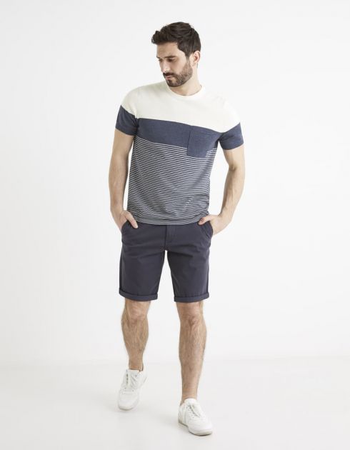Bermuda poches chino en coton stretch