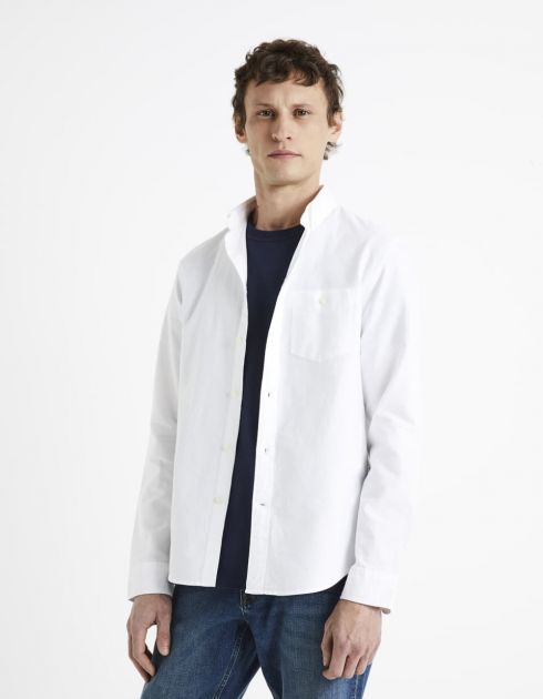Chemise regular oxford 100% coton - blanc