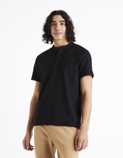 Polo piqué 100% coton - noir