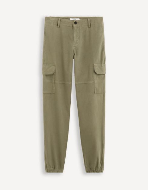Pantalon slim cargo - kaki