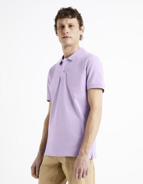 Polo piqué 100% coton - parme