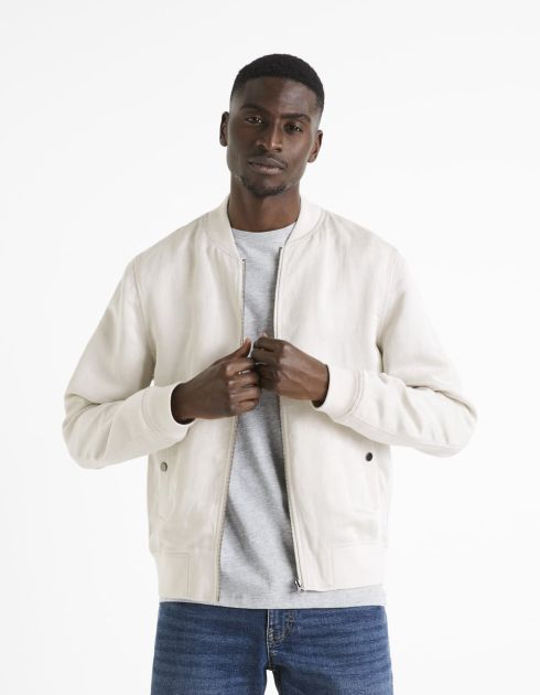 Bomber mélange lyocell et lin - naturel
